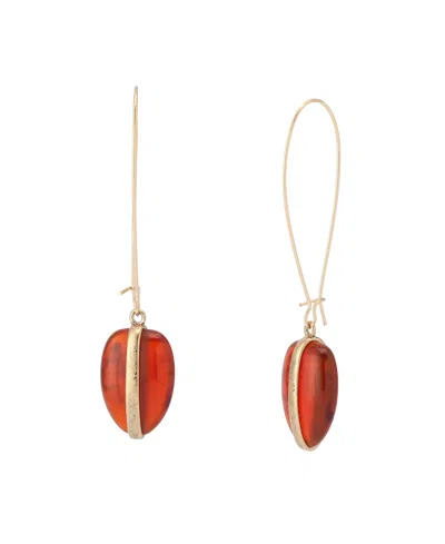 Robert Lee Morris Soho Heirloom Charms Jasper Bead Dangle Earrings In Red
