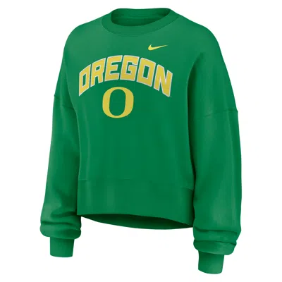Nike Oregon Phoenix Arch  Women's College Pullover Crew In Green