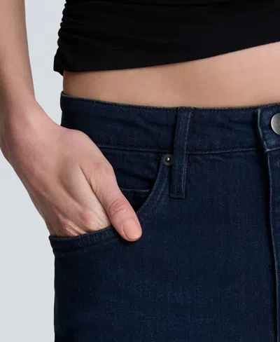 Kenneth Cole Denim High Rise Wide Leg Jean Pant In Blue