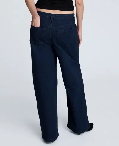 Kenneth Cole Denim High Rise Wide Leg Jean Pant In Blue