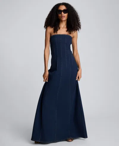Kenneth Cole Women's Strapless Maxi Dress In Blue