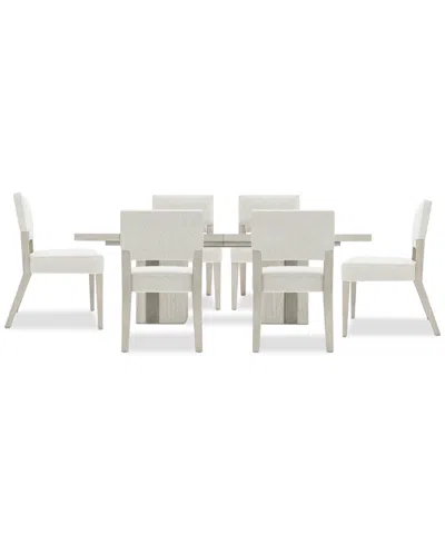 Bernhardt Tempo 7-pc. Set (rectangular Table & 6 Side Chairs) In White