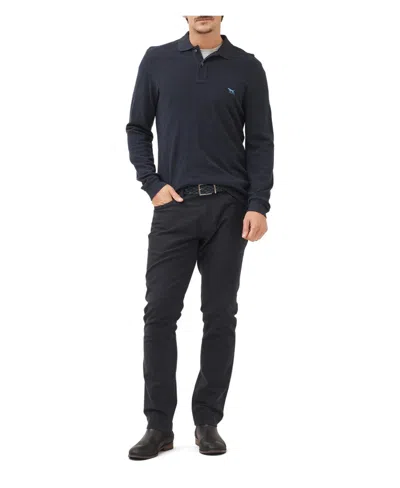 Rodd & Gunn Men's The Gunn Long Sleeve Slim Fit Polo Shirt In Blue