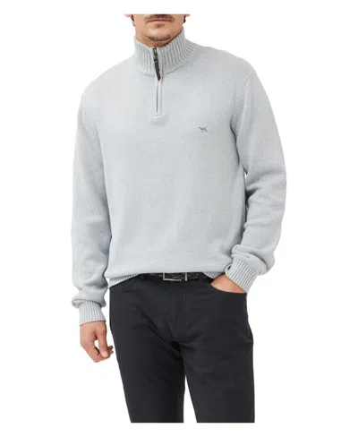 Rodd & Gunn Cashmere Merino Half-zip Sweater In Gray