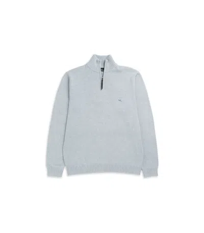 Rodd & Gunn Cashmere Merino Half-zip Sweater In Gray