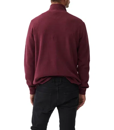 Rodd & Gunn Alton Ave Quarter Zip Sweater In Red