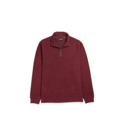 Rodd & Gunn Alton Ave Quarter Zip Sweater In Red