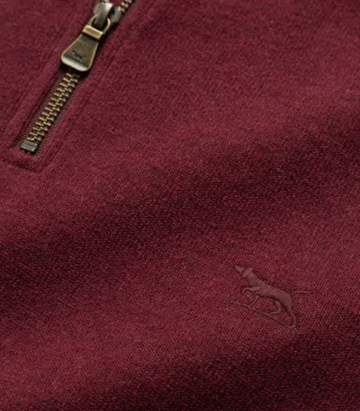 Rodd & Gunn Alton Ave Quarter Zip Sweater In Red