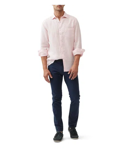 Rodd & Gunn Coromandel Button-up Linen Shirt In Pink