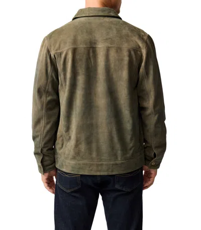 Rodd & Gunn Little River Suede Trucker Jacket In Brown