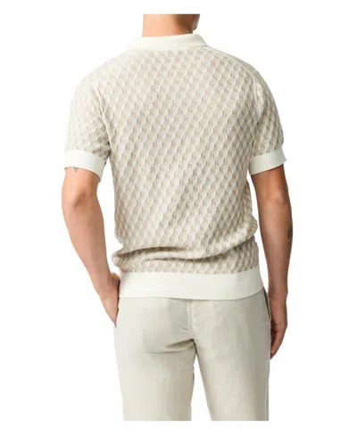 Rodd & Gunn Galdfield Regular Fit Textured Knit Polo Shirt In Cream