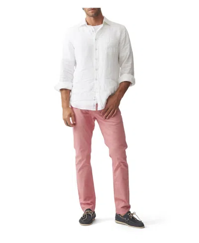 Rodd & Gunn Palm Beach Linen Short Sleeve Shirt In Snow In White
