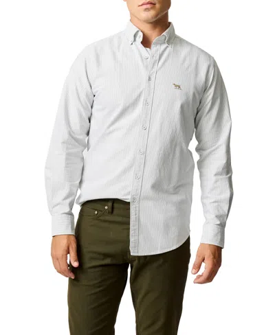 Rodd & Gunn Gunn Oxford Stripe Sports Fit Shirt In White