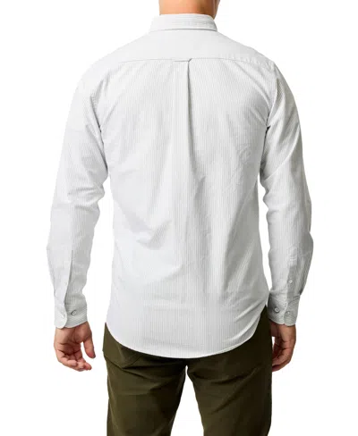 Rodd & Gunn Gunn Oxford Stripe Sports Fit Shirt In White