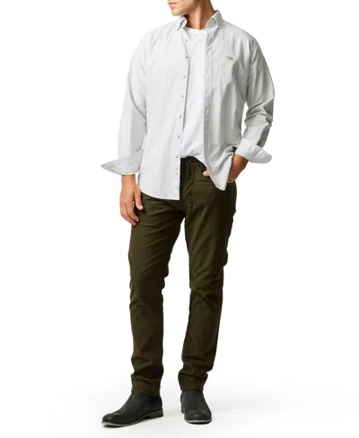 Rodd & Gunn Gunn Oxford Stripe Sports Fit Shirt In White