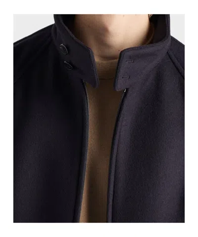 Prada Blue Wool And Cashmere Zip Jacket In Blue