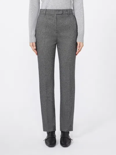 Max Mara Casual Pants With Belt Loops In Gray