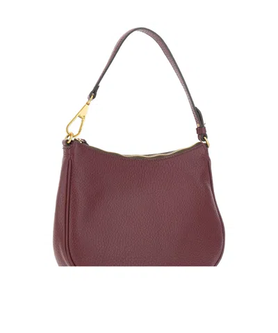 Gianni Chiarini Brooke Logo Stamp Shoulder Bag In Burgundy