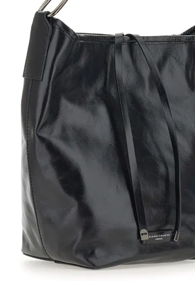 Gianni Chiarini Chain-link Shoulder Bag In Black