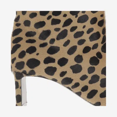 Khaite Ona Leopard-print Calf Hair Ankle Boots In Animal Print