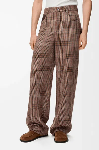 Loewe Belt Loop Casual Pants In Brown