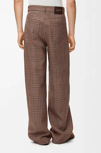 Loewe Belt Loop Casual Pants In Brown