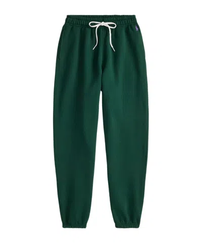 Polo Ralph Lauren Cotton Blend Joggers Featuring Elastic Cuffs And Waistband In Green