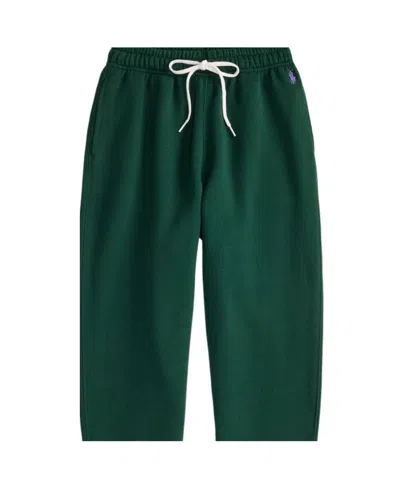 Polo Ralph Lauren Cotton Blend Joggers Featuring Elastic Cuffs And Waistband In Green