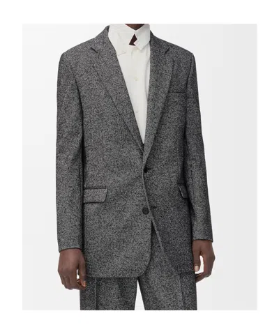 Loewe Long-sleeved Suit Jacket In Gray