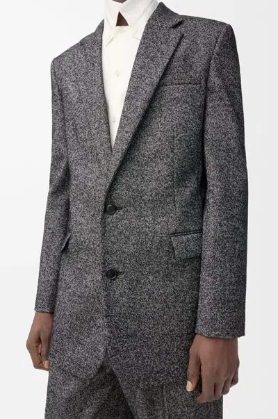 Loewe Long-sleeved Suit Jacket In Gray