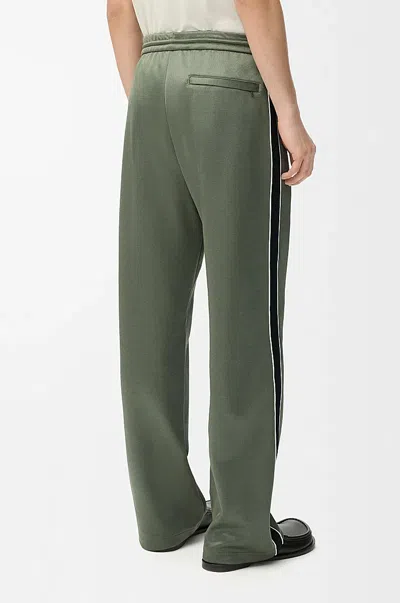 Loewe Drawstring Side-stripe Trousers In Green
