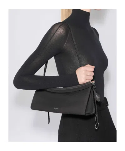 Alaïa Alaia Goatleather Shoulder Bag In Black