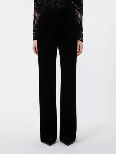 Max Mara Marzia Elastic-waist Palazzo Pants In Black