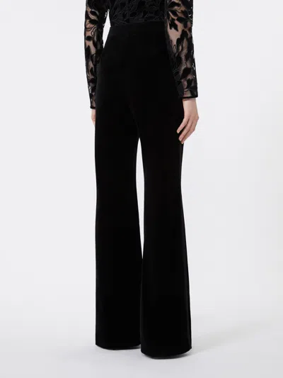 Max Mara Marzia Elastic-waist Palazzo Pants In Black