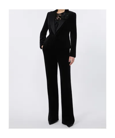 Max Mara Marzia Elastic-waist Palazzo Pants In Black