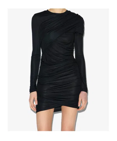 Isabel Marant Étoile Isabel Marant Etoile Denise Draped Black Jersey Dress