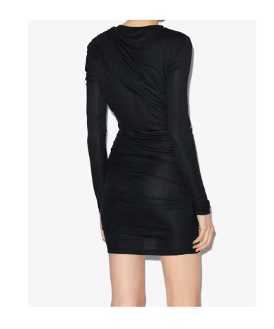 Isabel Marant Étoile Isabel Marant Etoile Denise Draped Black Jersey Dress