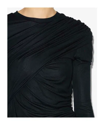 Isabel Marant Étoile Isabel Marant Etoile Denise Draped Black Jersey Dress