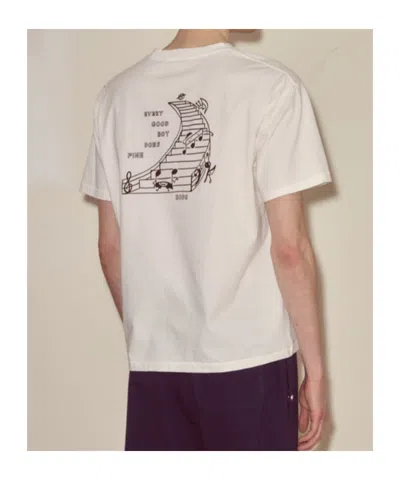 Bode Men White Cotton Oversize Composer T-shirt In Neutral