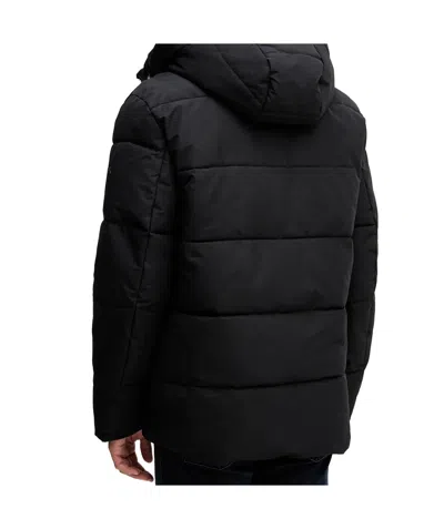 Michael Kors Quilted Hooded Puffer Jacket In Black