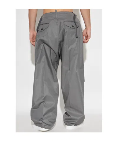 Dsquared2 Belt Loop Casual Pants In Gray