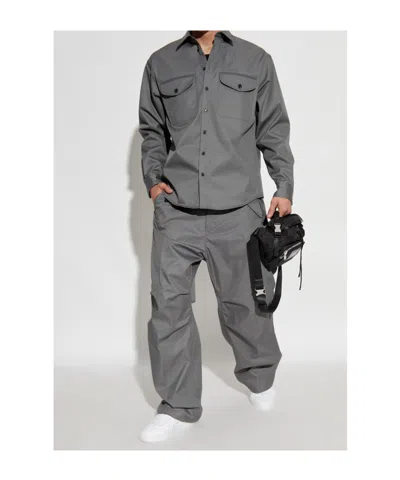 Dsquared2 Belt Loop Casual Pants In Gray