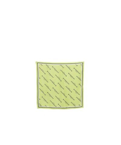 Givenchy Logo-print Silk Scarf In Green