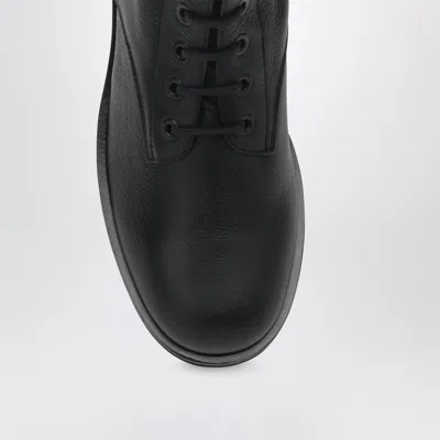 Jimmy Choo Rosabel Flat Black Leather Ankle Boots In Black