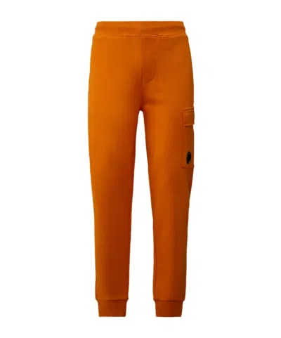 C.p. Company C.p.company Diagonal Raised Fleece Sweatpants In Orange