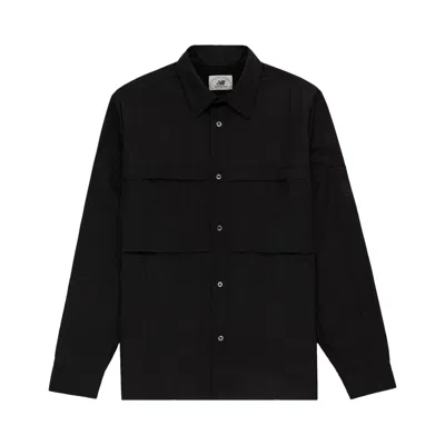 Pre-owned Aimé Leon Dore X New Balance Windowpane Grid Shirt 'jet Black' | Men's Size S