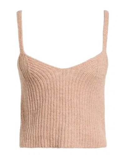 Haveone Woman Top Beige Size Onesize Acrylic, Polyamide, Wool, Viscose In Multi