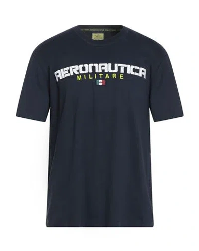 Aeronautica Militare Man T-shirt Navy Size Xl Cotton In Blue
