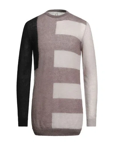 Rick Owens Man Sweater Grey Size Onesize Polyamide, Mohair Wool, Wool In Pink