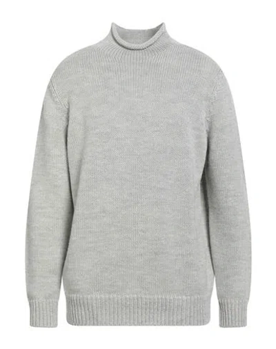Filippo De Laurentiis Man Turtleneck Light Grey Size 48 Merino Wool In Gray